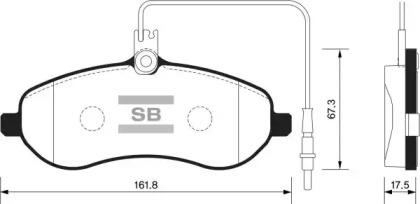 Комплект тормозных колодок FI.BA FBP1415