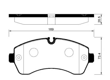 Комплект тормозных колодок FI.BA FBP1425