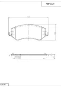 Комплект тормозных колодок FI.BA FBP4008