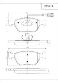 Комплект тормозных колодок FI.BA FBP4019