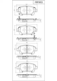 Комплект тормозных колодок FI.BA FBP4021