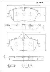 Комплект тормозных колодок FI.BA FBP4029