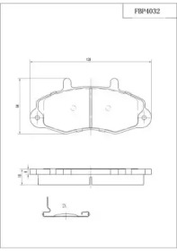 Комплект тормозных колодок FI.BA FBP4032