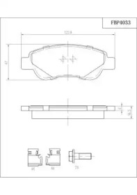 Комплект тормозных колодок FI.BA FBP4033