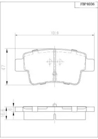 Комплект тормозных колодок FI.BA FBP4036