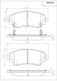 Комплект тормозных колодок FI.BA FBP4041