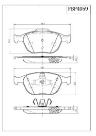 Комплект тормозных колодок FI.BA FBP4059