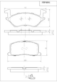 Комплект тормозных колодок FI.BA FBP4081