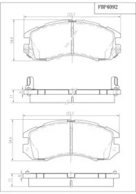 Комплект тормозных колодок FI.BA FBP4092