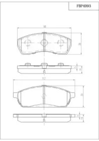 Комплект тормозных колодок FI.BA FBP4093