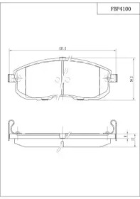 Комплект тормозных колодок FI.BA FBP4100