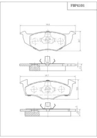 Комплект тормозных колодок FI.BA FBP4101