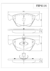 Комплект тормозных колодок FI.BA FBP4114