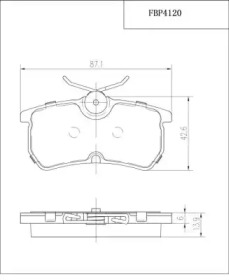 Комплект тормозных колодок FI.BA FBP4120