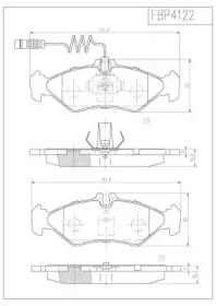 Комплект тормозных колодок FI.BA FBP4122