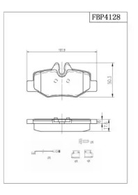 Комплект тормозных колодок FI.BA FBP4128