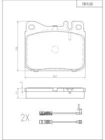 Комплект тормозных колодок FI.BA FBP4136