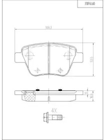 Комплект тормозных колодок FI.BA FBP4140