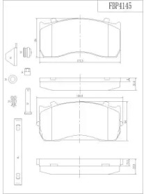 Комплект тормозных колодок FI.BA FBP4145