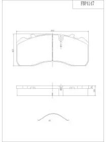 Комплект тормозных колодок FI.BA FBP4147