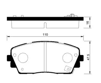 Комплект тормозных колодок FI.BA FBP4153