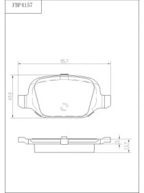 Комплект тормозных колодок FI.BA FBP4157