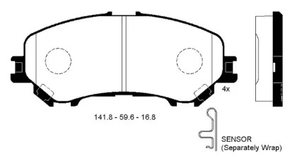 Комплект тормозных колодок FI.BA FBP4197