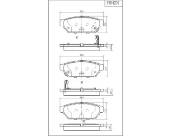 Комплект тормозных колодок FI.BA FBP4204