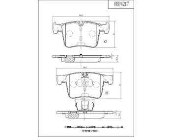 Комплект тормозных колодок FI.BA FBP4217