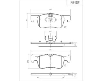 Комплект тормозных колодок FI.BA FBP4218