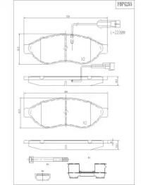 Комплект тормозных колодок FI.BA FBP4255