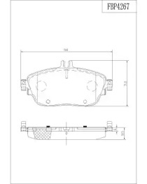 Комплект тормозных колодок FI.BA FBP4267