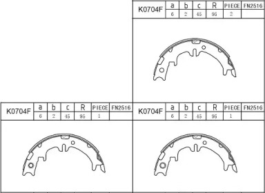 Комлект тормозных накладок ASIMCO K0704F