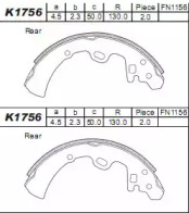 Комлект тормозных накладок ASIMCO K1756