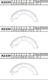 Комлект тормозных накладок ASIMCO K2339