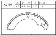 Комлект тормозных накладок ASIMCO K2797