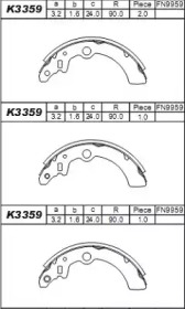 Комлект тормозных накладок ASIMCO K3359