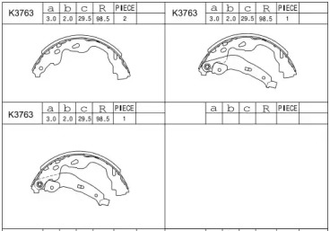 Комлект тормозных накладок ASIMCO K3763