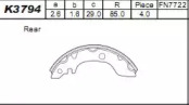 Комлект тормозных накладок ASIMCO K3794