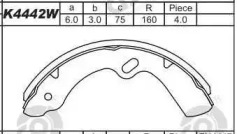 Комлект тормозных накладок ASIMCO K4442W