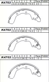 Комлект тормозных накладок ASIMCO K4703