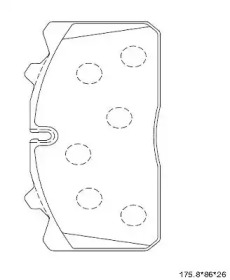 Комплект тормозных колодок ASIMCO KD0901