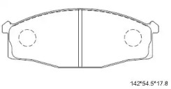 Комплект тормозных колодок ASIMCO KD1204