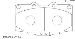 Комплект тормозных колодок ASIMCO KD1358