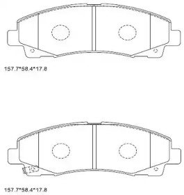 Комплект тормозных колодок ASIMCO KD1509