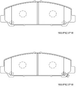 Комплект тормозных колодок ASIMCO KD1516