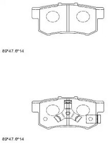 Комплект тормозных колодок ASIMCO KD1517