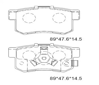 Комплект тормозных колодок ASIMCO KD1517W