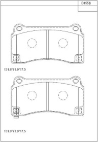 Комплект тормозных колодок ASIMCO KD1556