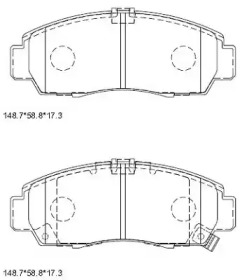 Комплект тормозных колодок ASIMCO KD1707F